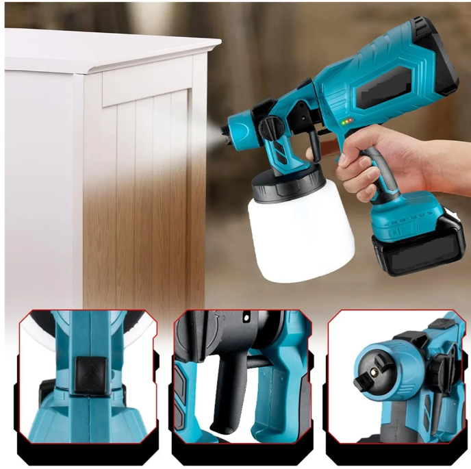 Pistola De Pintura Inalambrica Recargable